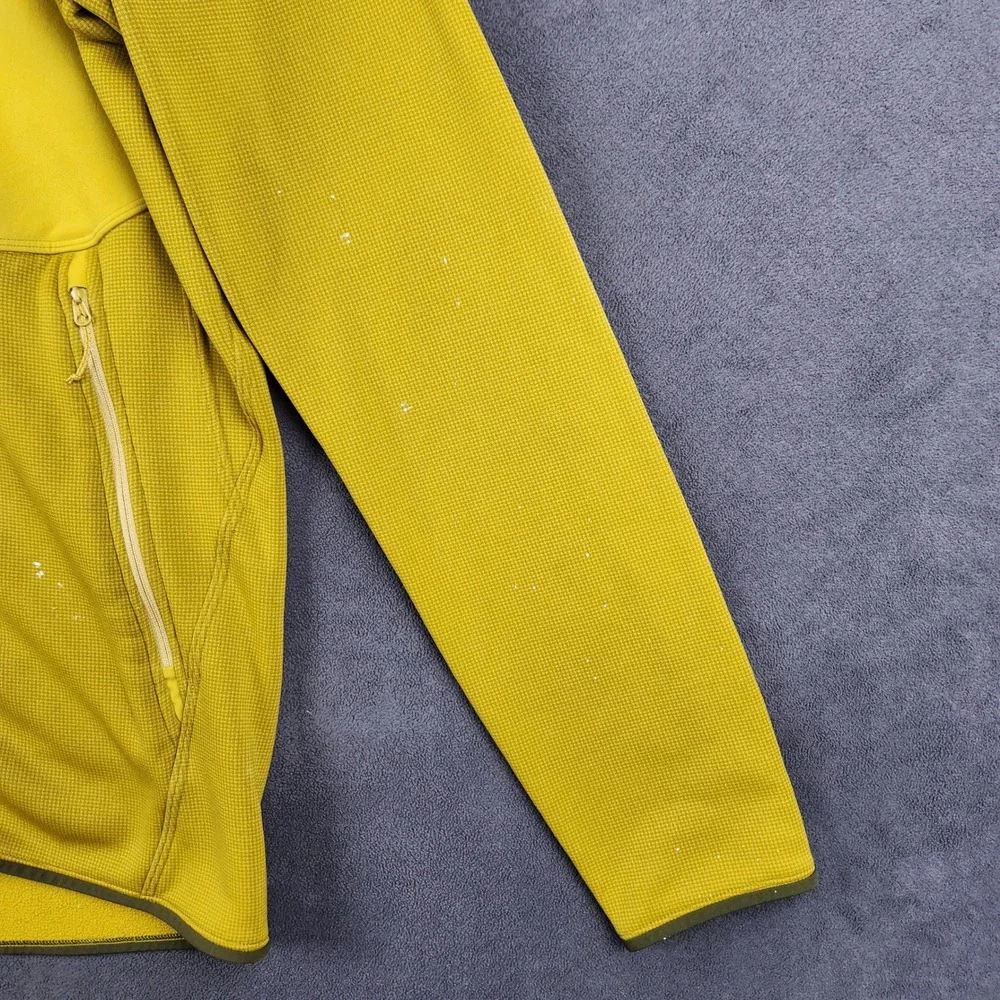 Arcteryx Fortrez Hoody‎ Mens Medium Mustard Yellow Full Zip Fleece Jacket 18090